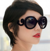 Round Retro Butterfly Arms Fashion Sunglasses