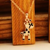 Giraffe Necklace Gold Plated