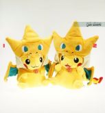 Pikachu com roupinha de Charizard - 2 modelos de Pokemon