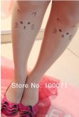 Cat Pattern Tattoo Transparent Pantyhose