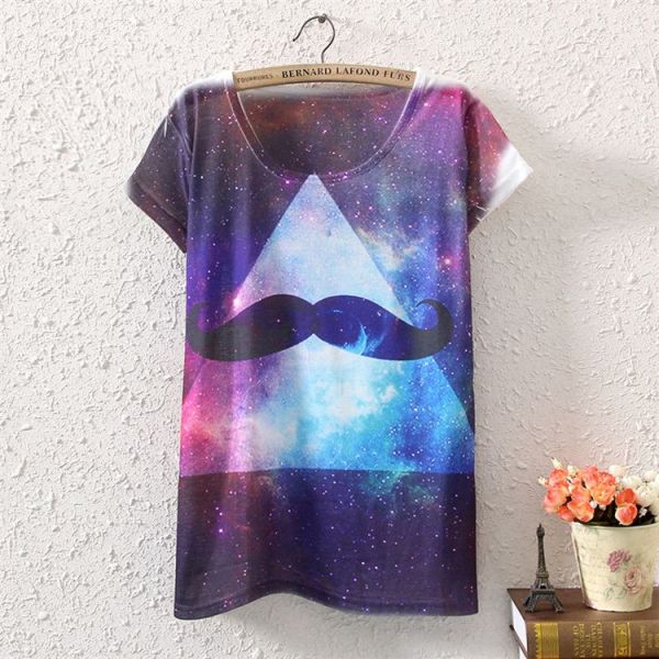 Blusas casuais ~ harajuku ~ Mustache e outros* 5 modelos *