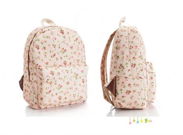 Mochila Feminina com Estampa Floral [3 cores]