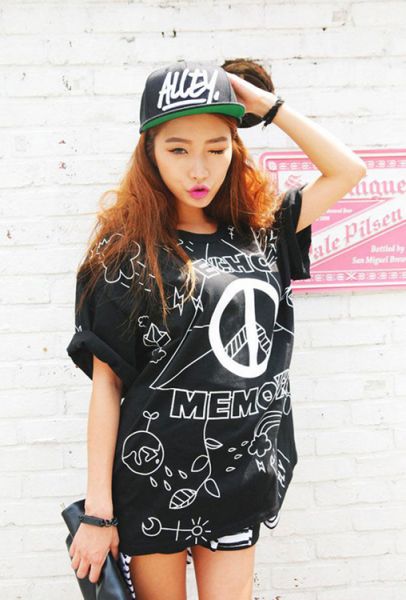 Blusa Harajuku Feminina Echo Memory [2 cores]