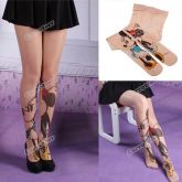 Minnie Mouse Transparent Tattoo Pantyhose