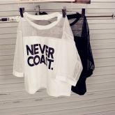 Blusa Never Coast com Detalhe Transparente [2 cores]