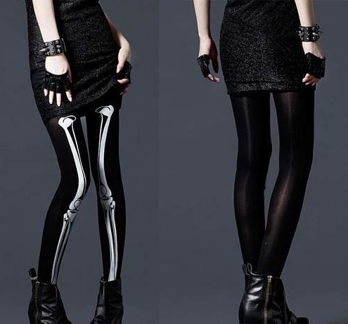 Skeleton Bone Printed Pantyhose