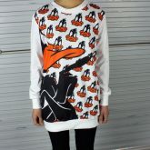 HARAJUKU women's long duck o-neck long-sleeve