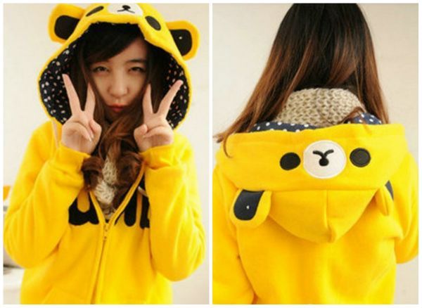 Rilakkuma Bear Hoodie with Ears