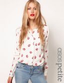 Petite Hot Red Lip Print