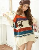 Sweater Striped Knitted