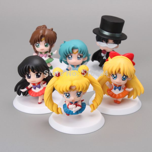 Conjunto de Action Figure - Sailor Moon [6 itens]