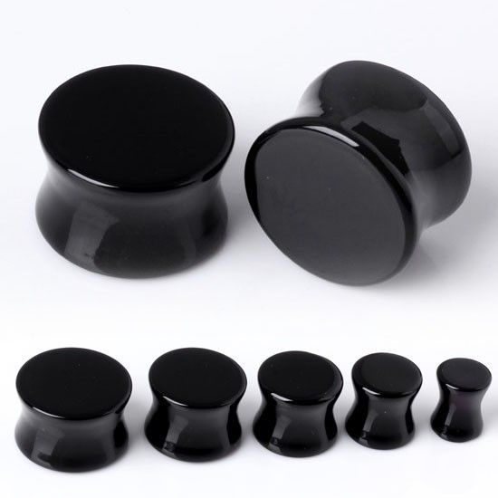 Black Agate Ear Plugs (PAR)