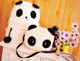 Mochila Panda Branco + Bolsa Panda Branco