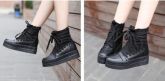 Ultra long lacing women's shoes platform