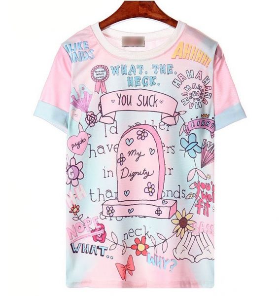 hahahahaNO Shirt harajuku.